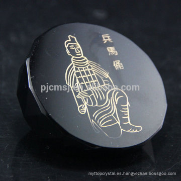 Pisapapeles negro cristalino del diseño único para los regalos promocionales